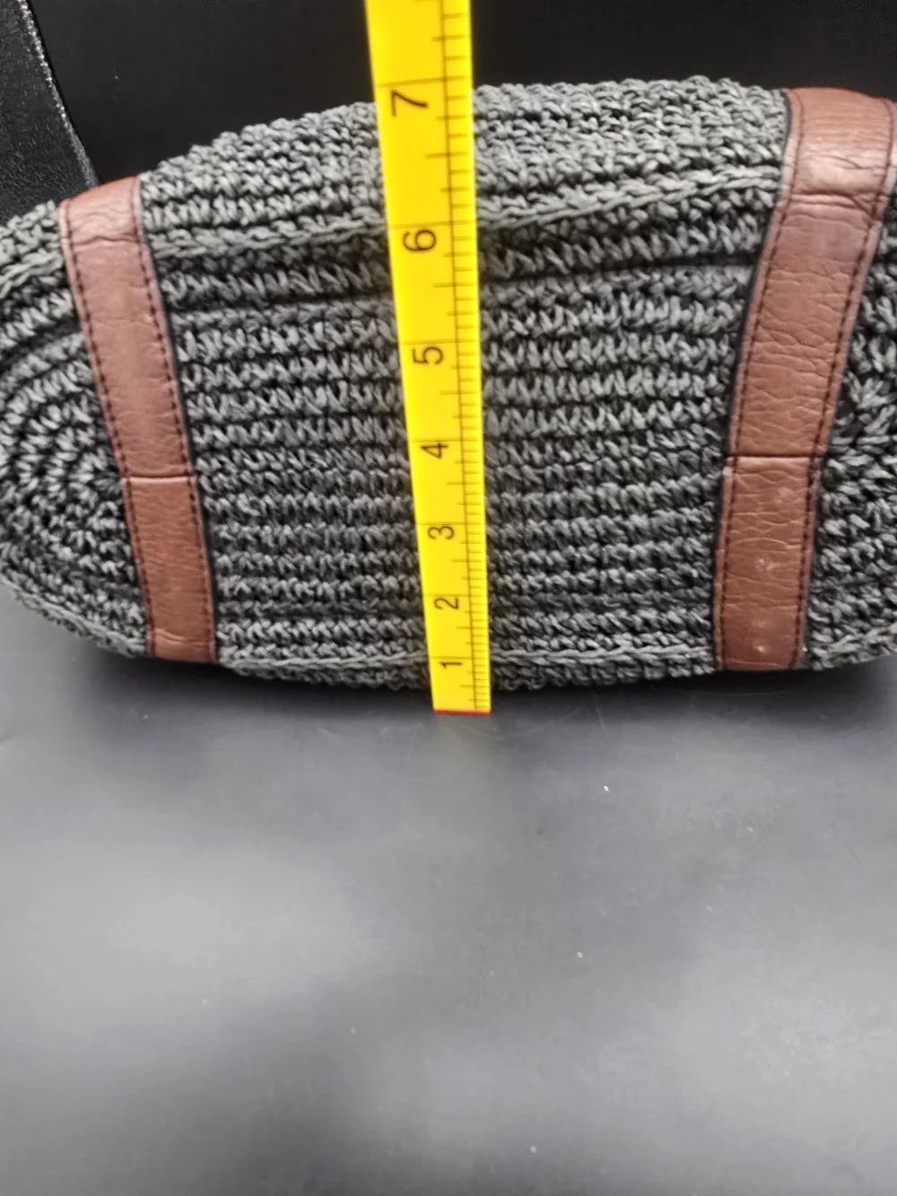 Brighton Brown Trim Woven Tote with Heart Charm